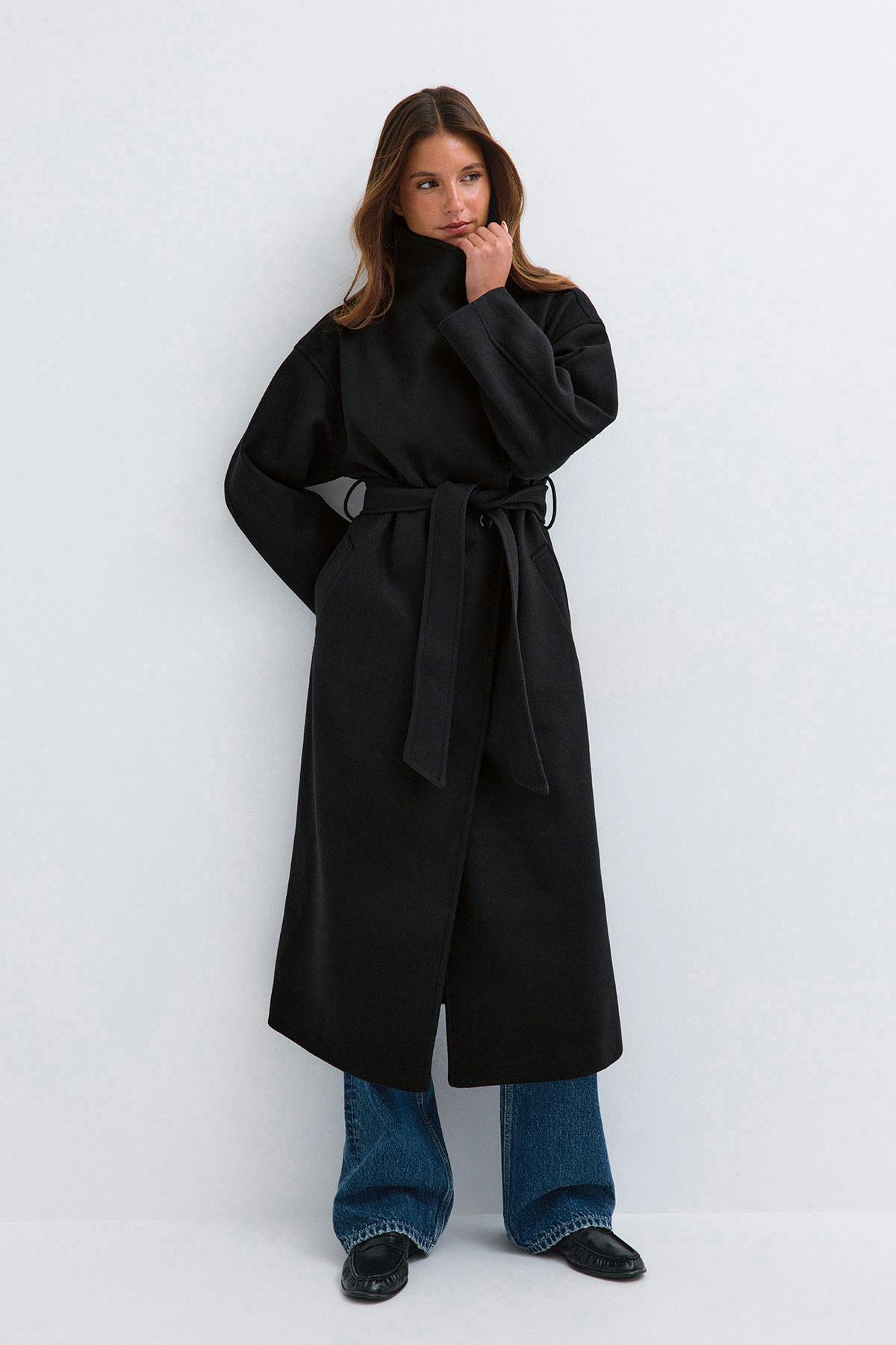 High neck coat