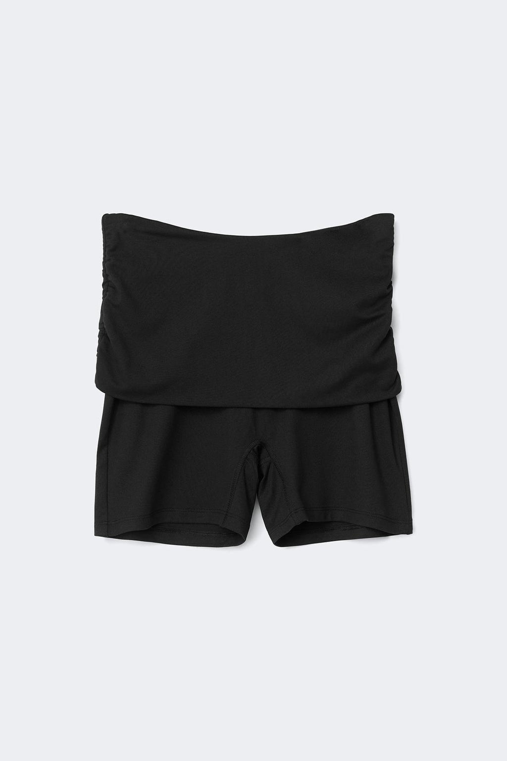 Soft folded yoga shorts