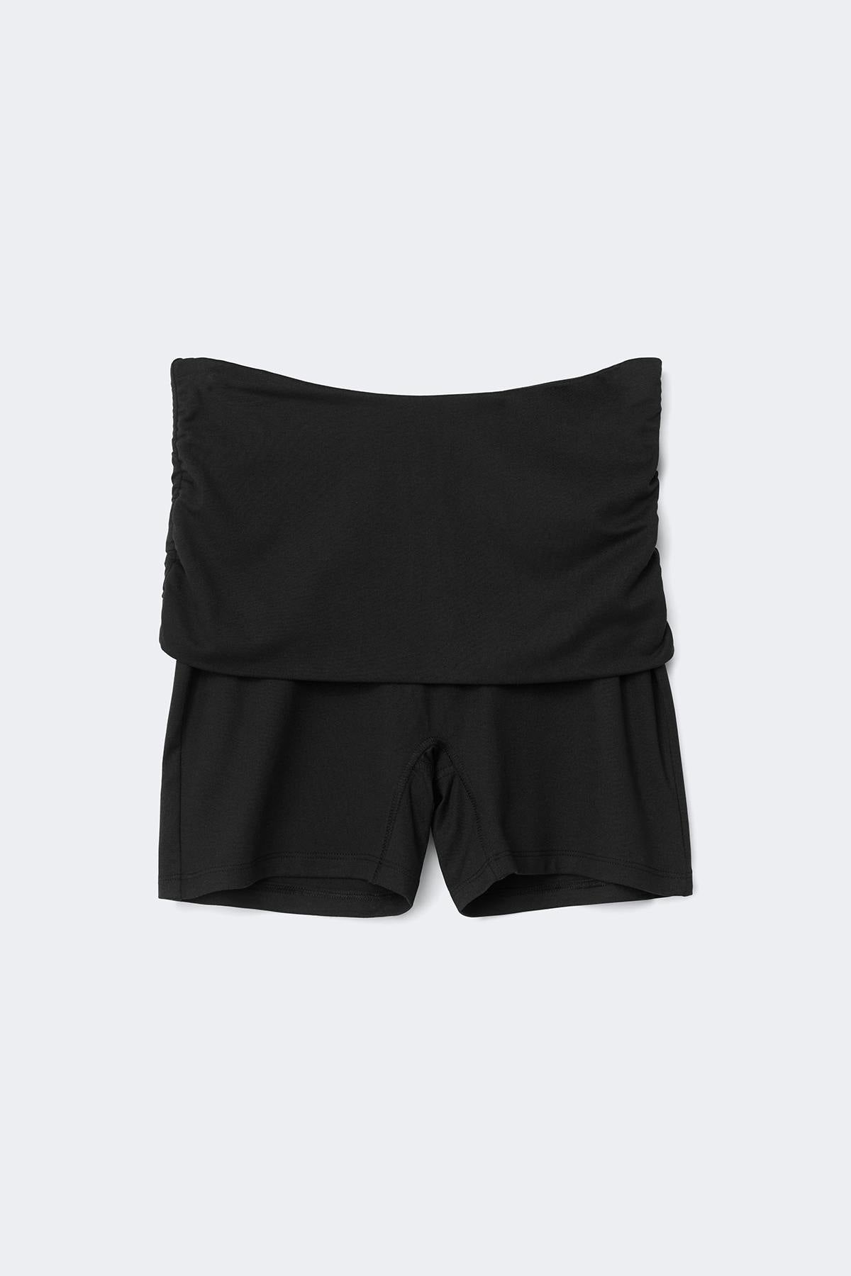 Soft folded yoga shorts