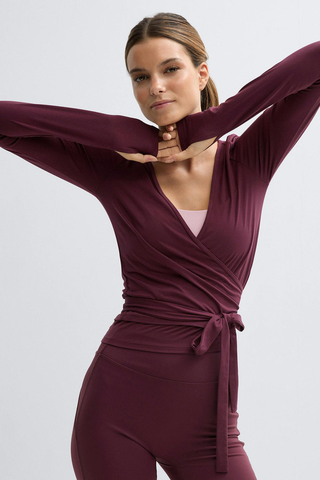 Soft wrap yoga cardigan