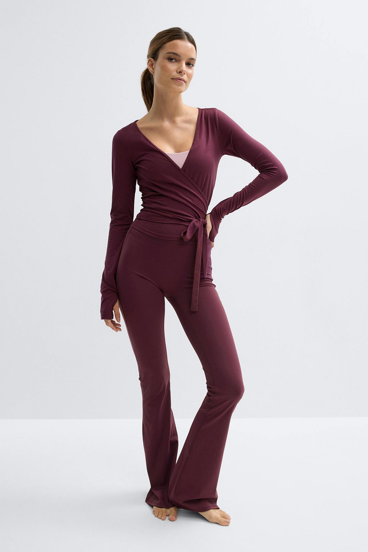 Soft wrap yoga cardigan