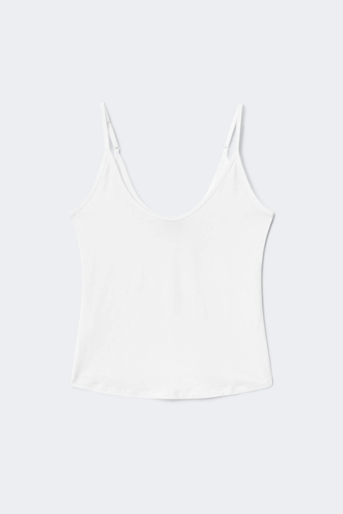 Soft strap yoga singlet