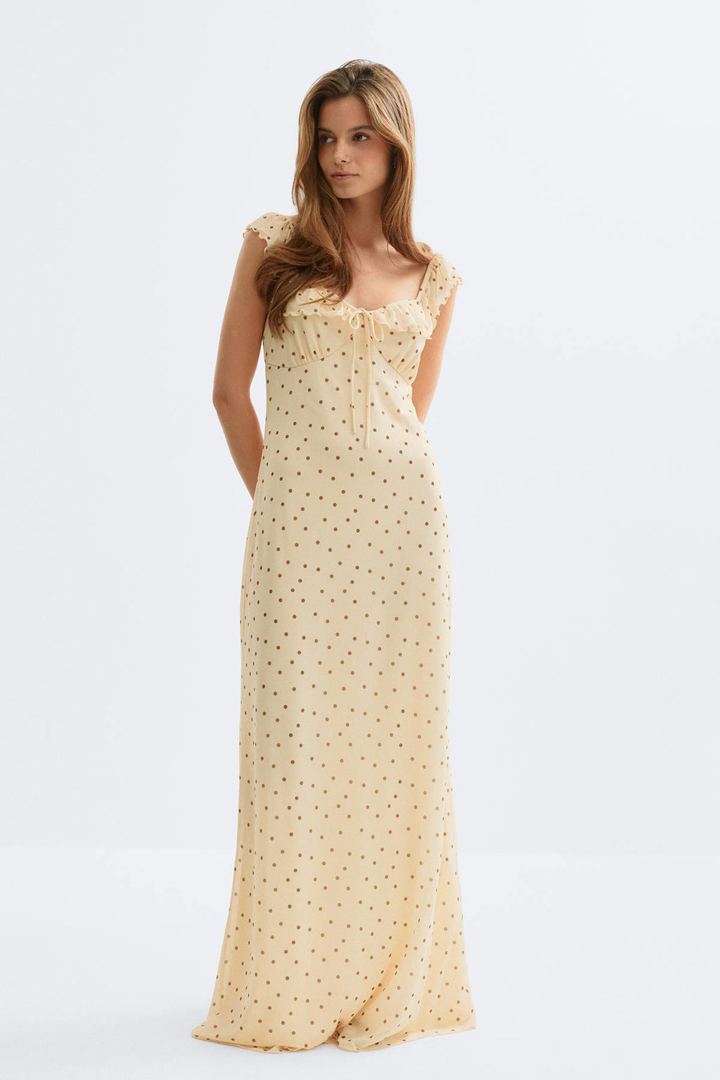 Frill maxi dress