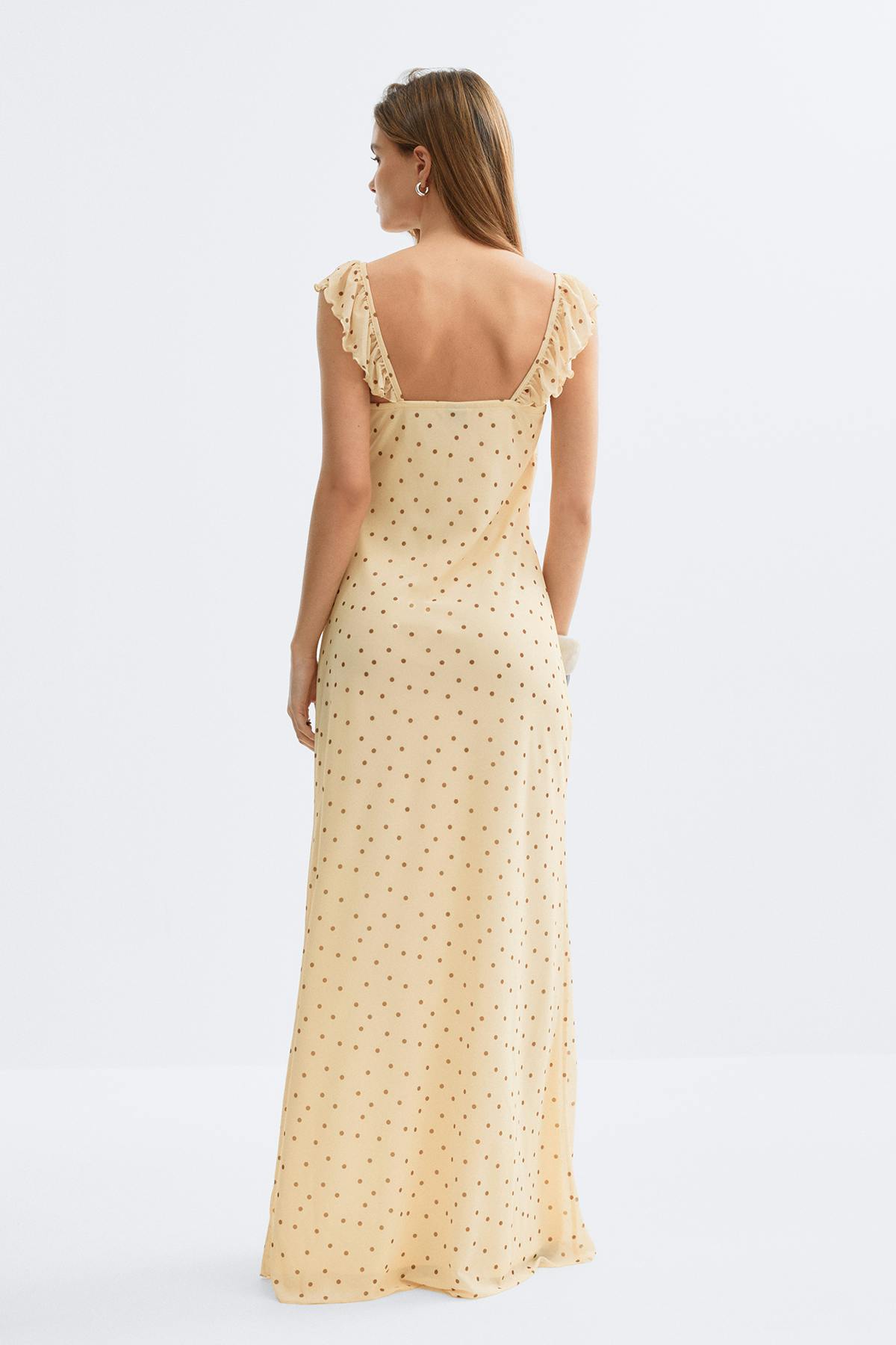 Frill maxi dress