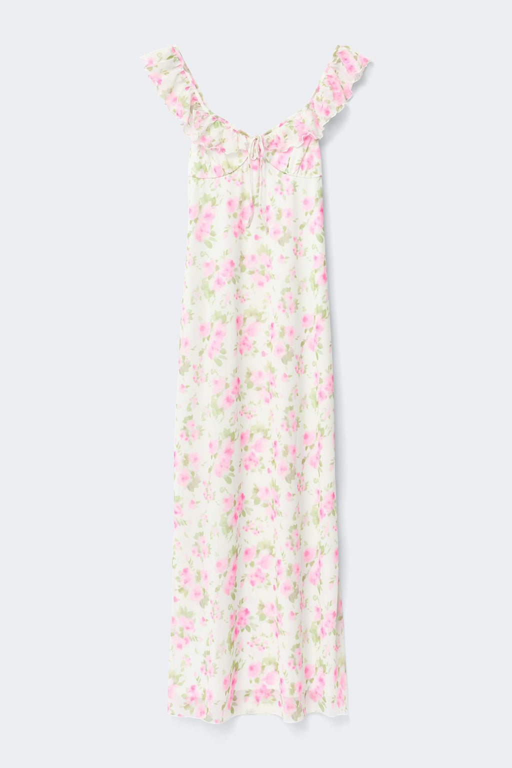 Frill maxi dress