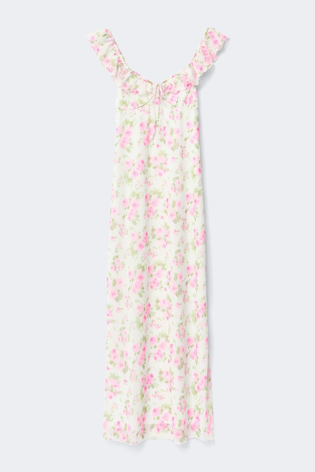Frill maxi dress