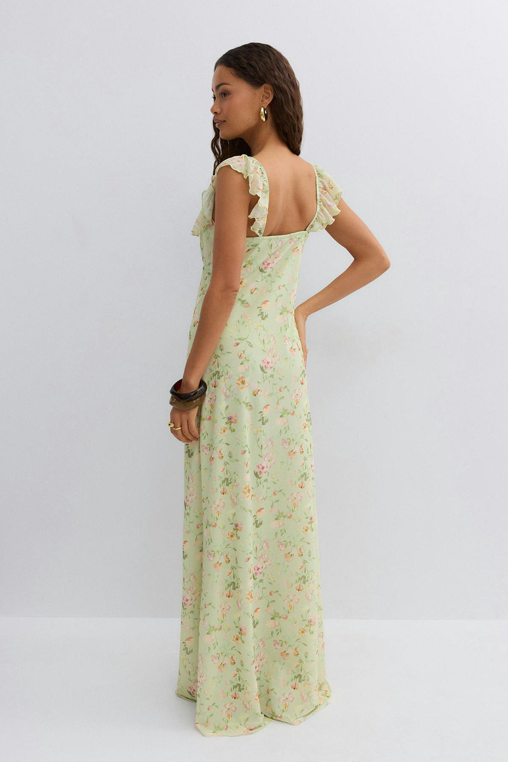 Frill maxi dress