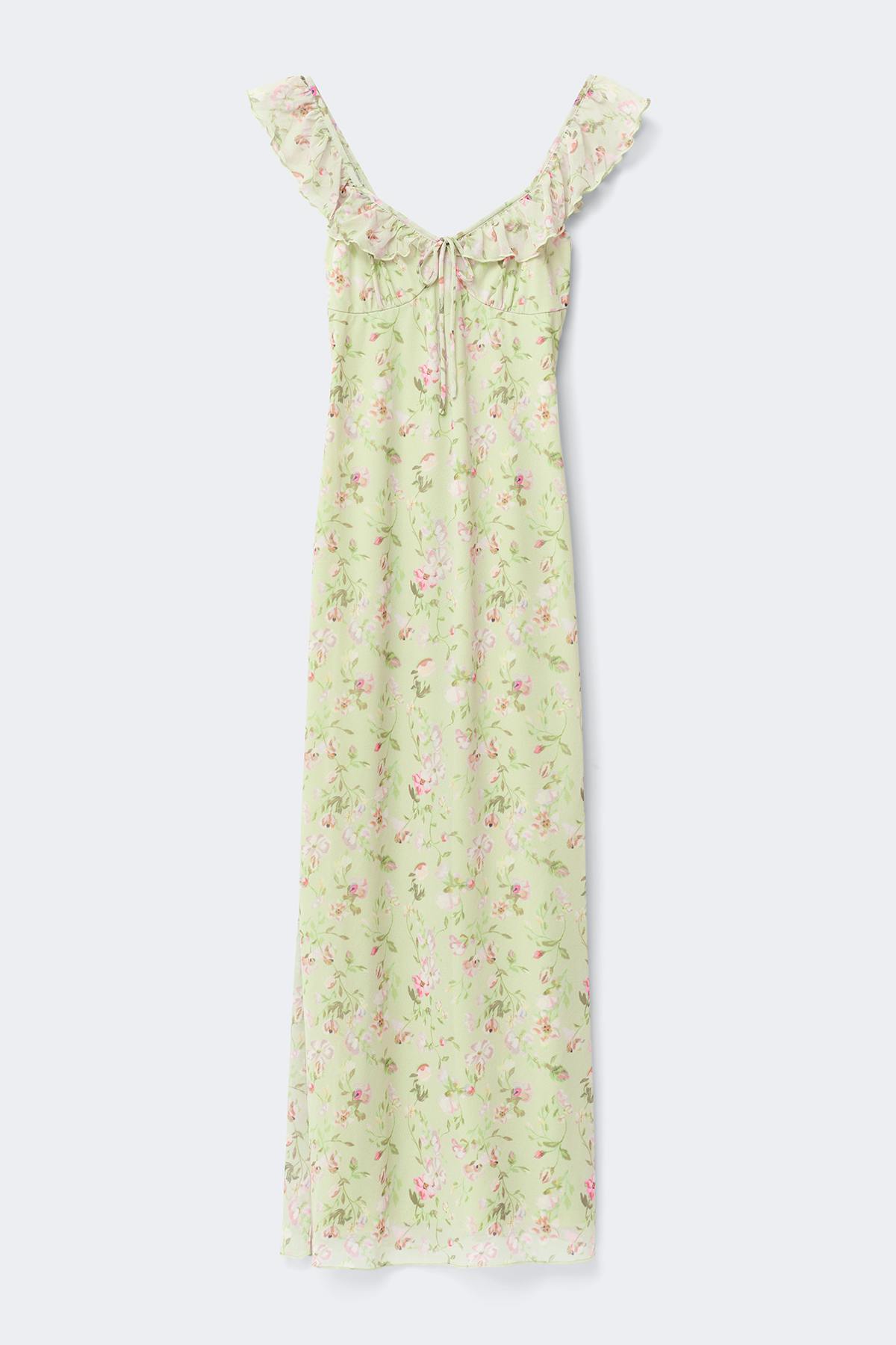 Frill maxi dress