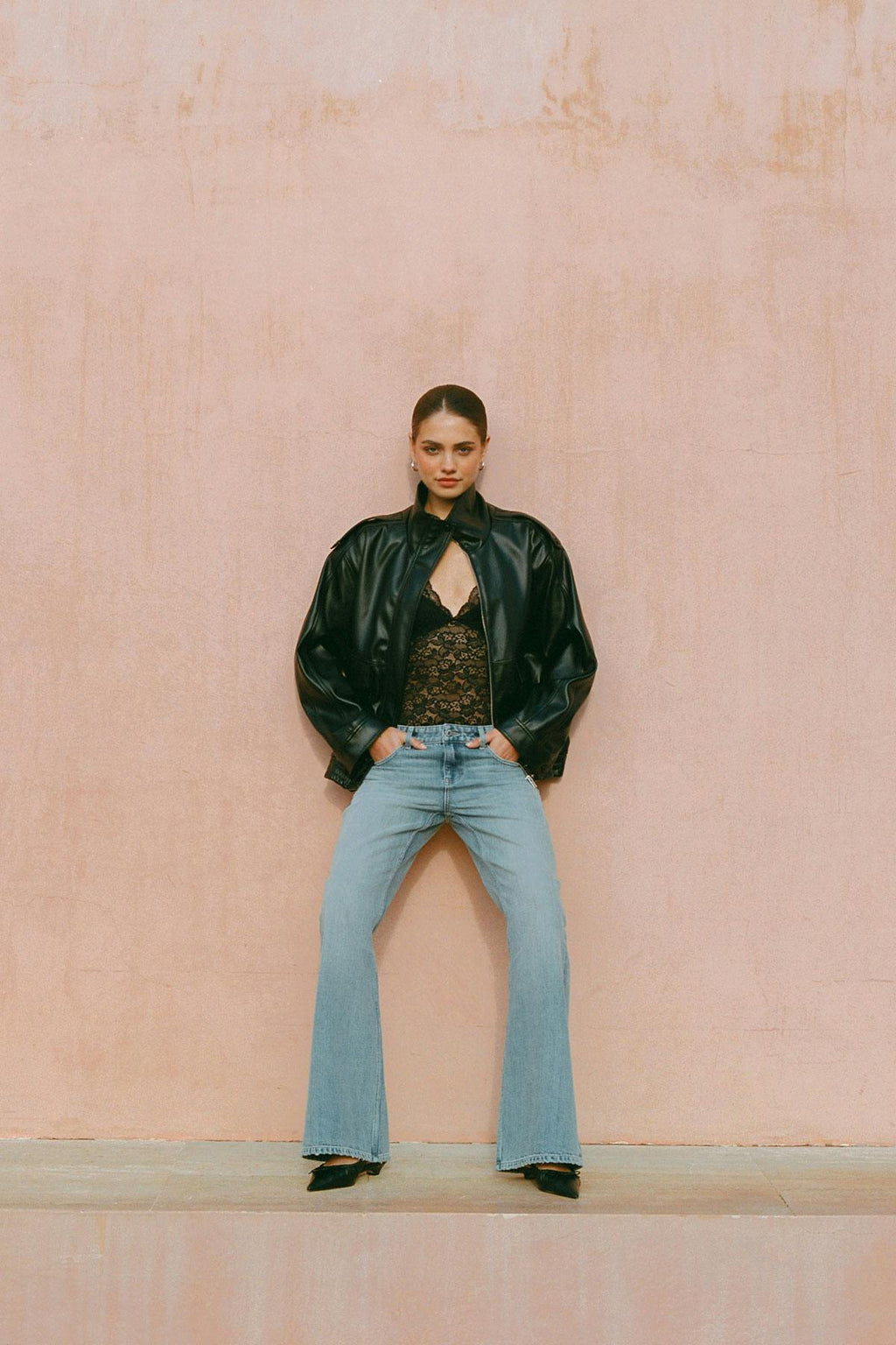 Icon loose bootcut jeans