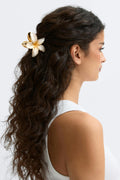 Metal flower hair clip
