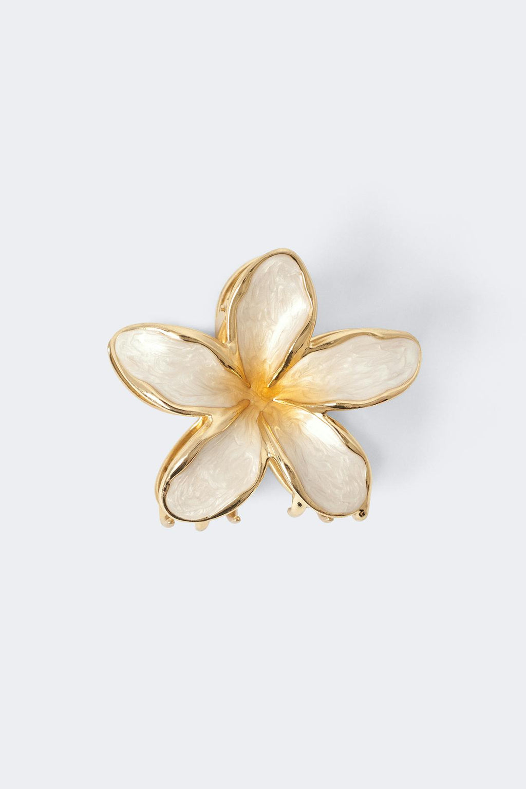Metal flower hair clip