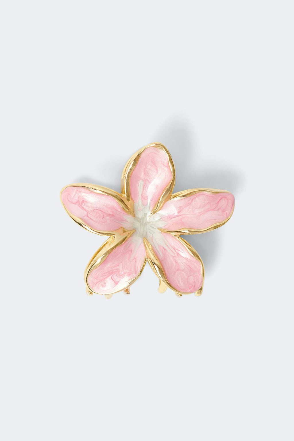 Metal flower hair clip