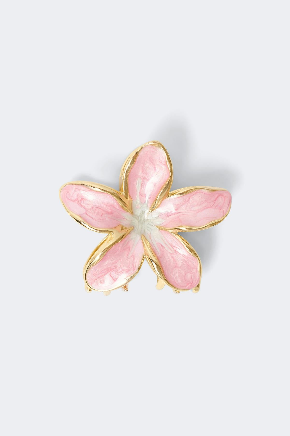 Metal flower hair clip