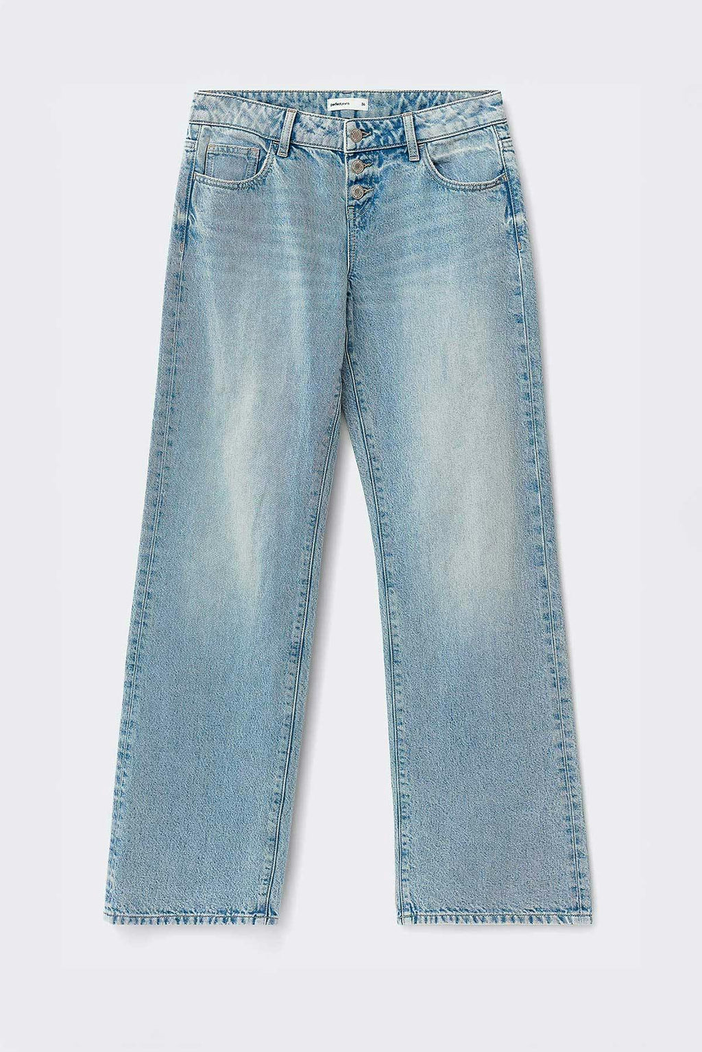 Rebel button wide jeans