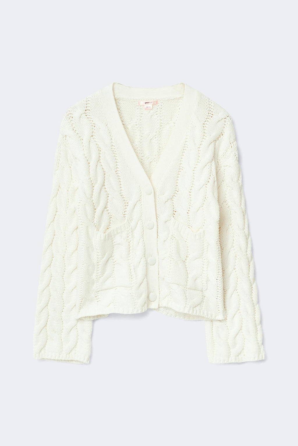 Y cable knitted cardigan