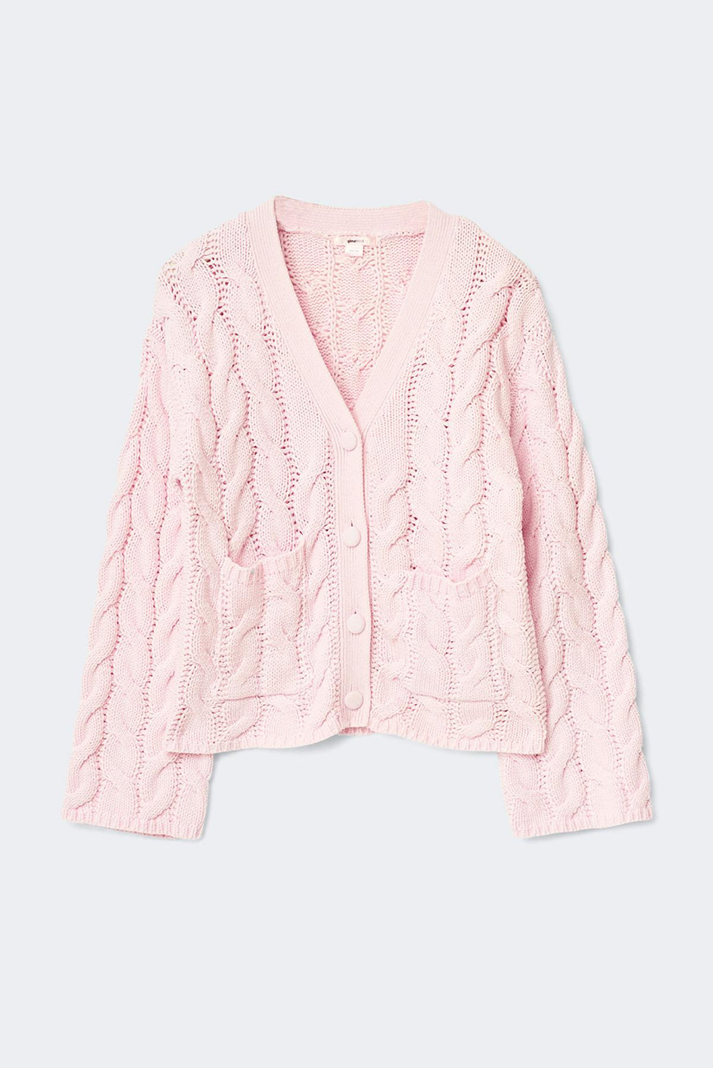 Y cable knitted cardigan
