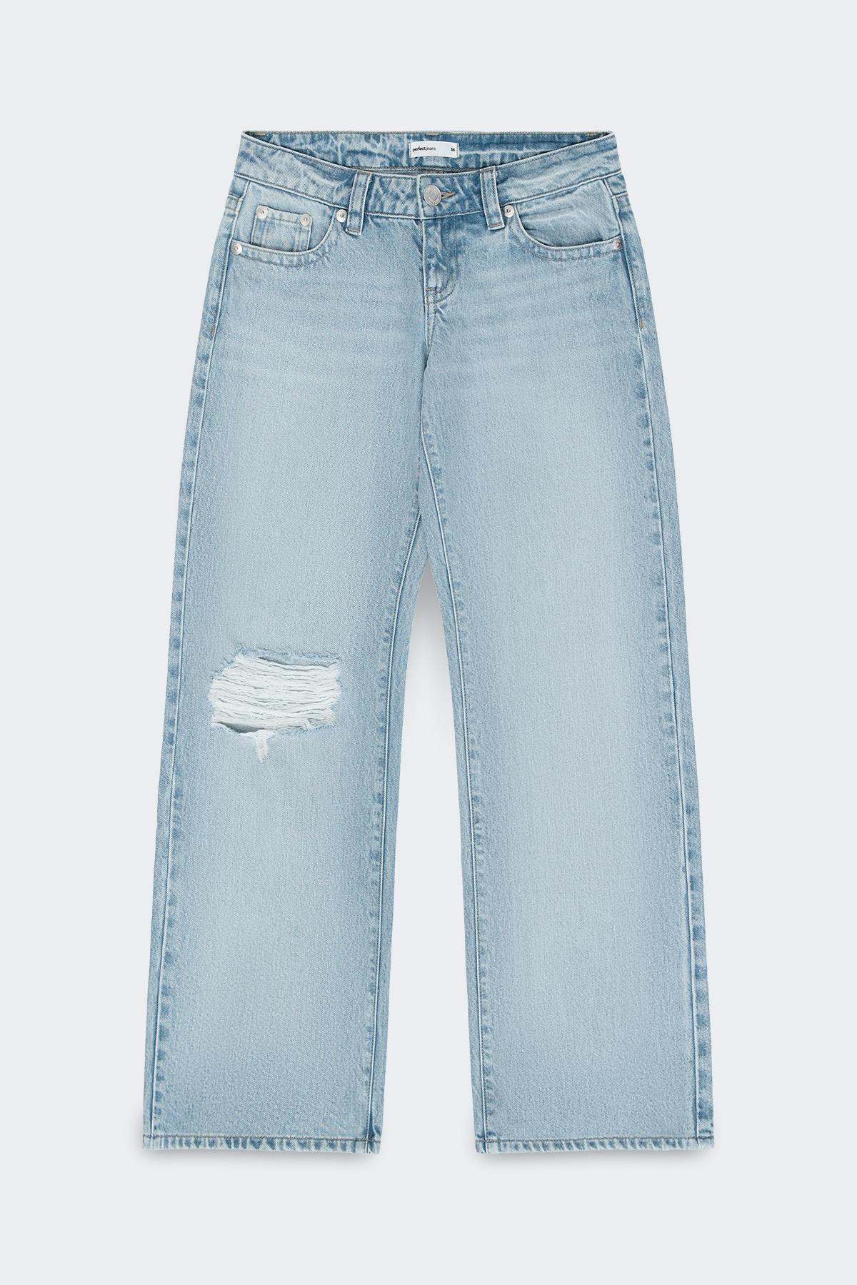 Rebel low wide petite jeans