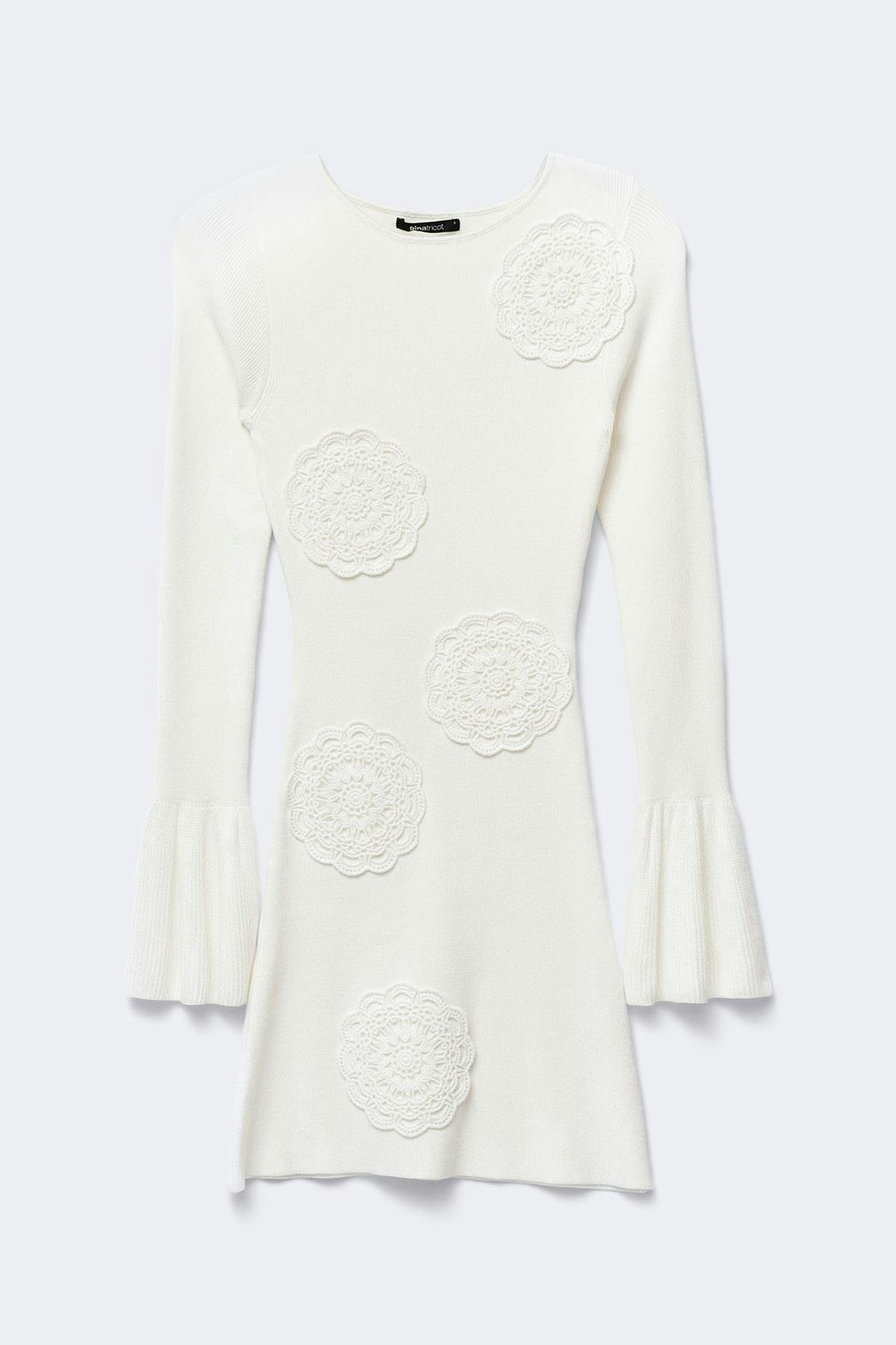 Flower knitted dress