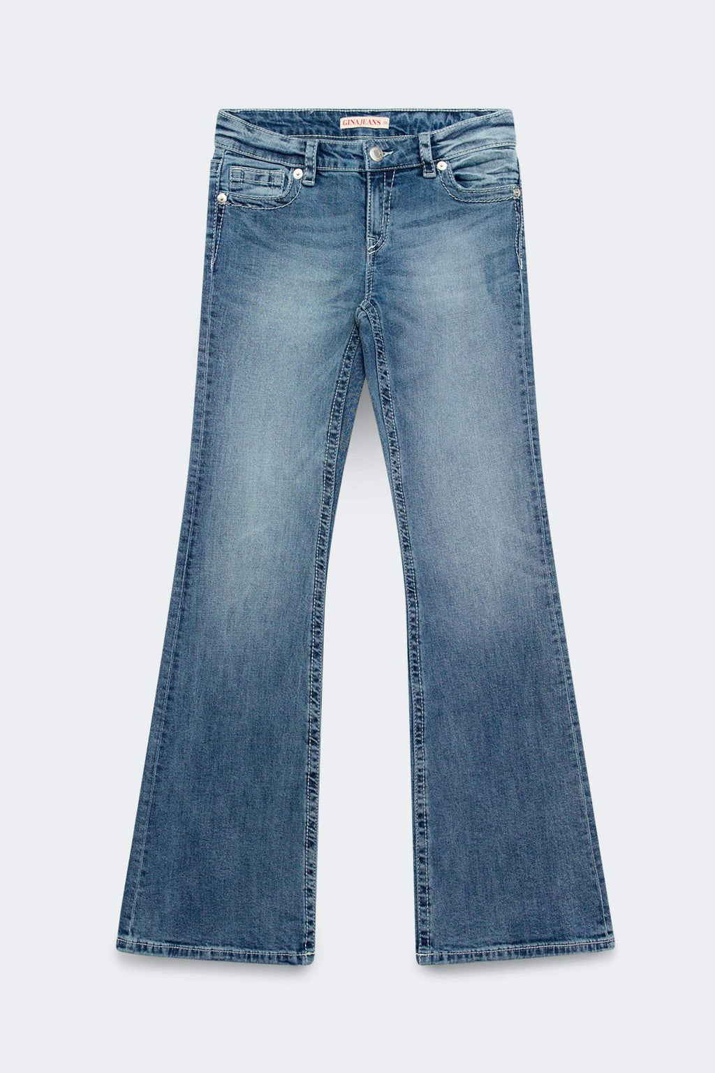 Glow rise flare petite jeans