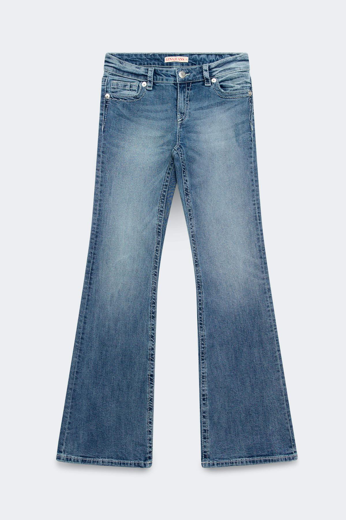 Glow rise flare tall jeans