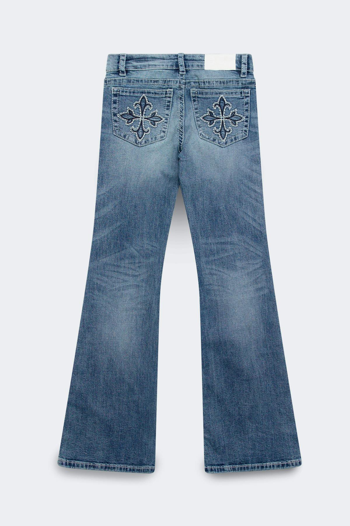 Glow rise flare tall jeans