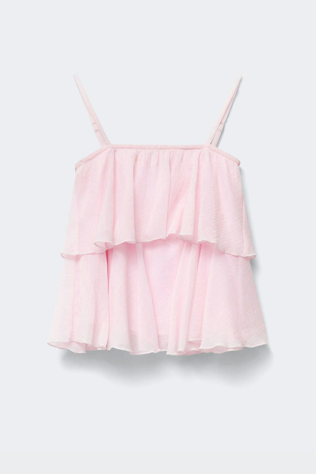 Y strap frill top