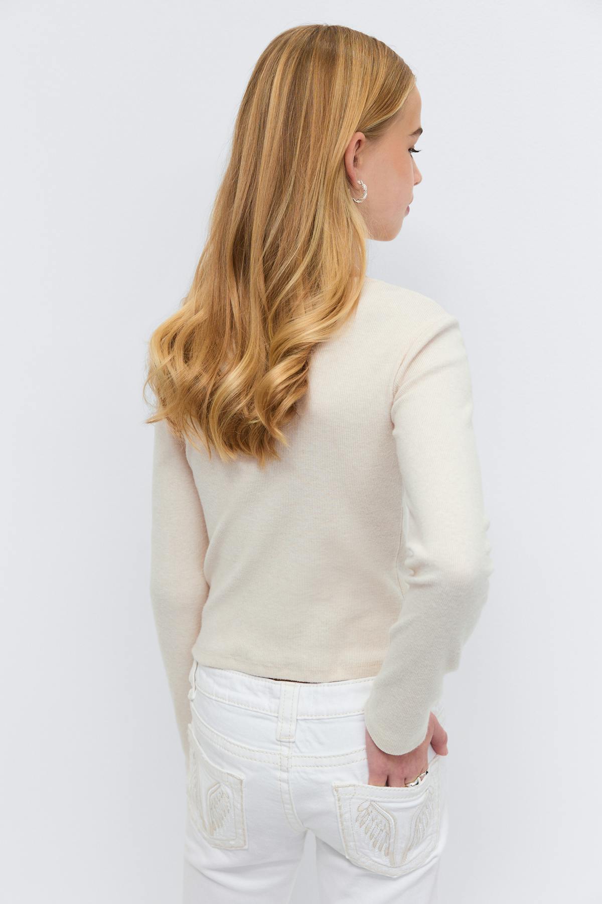 Y 2 in 1 lace rib cardigan