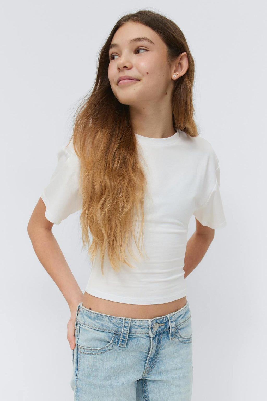 Y fitted tee