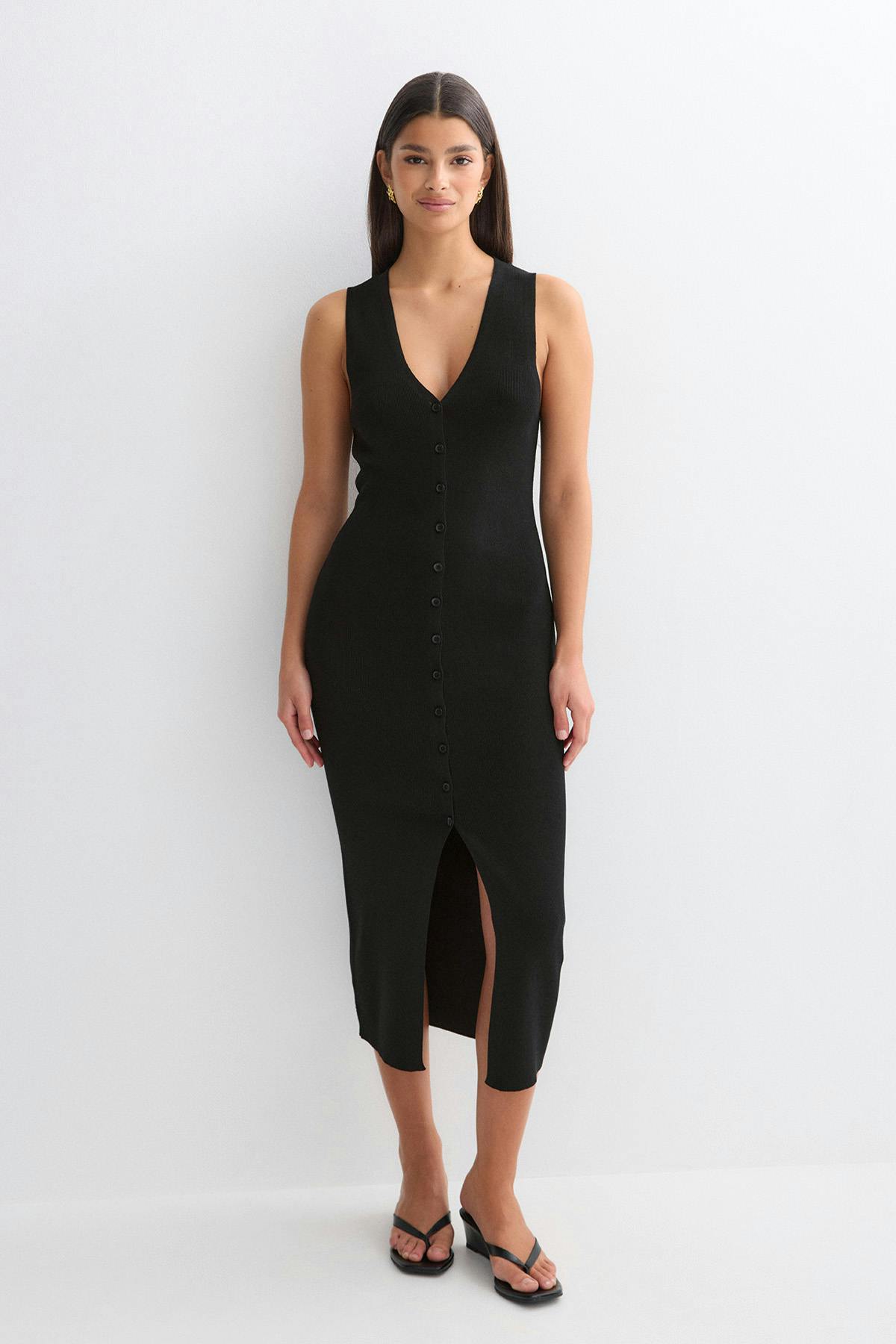 Knitted vest dress