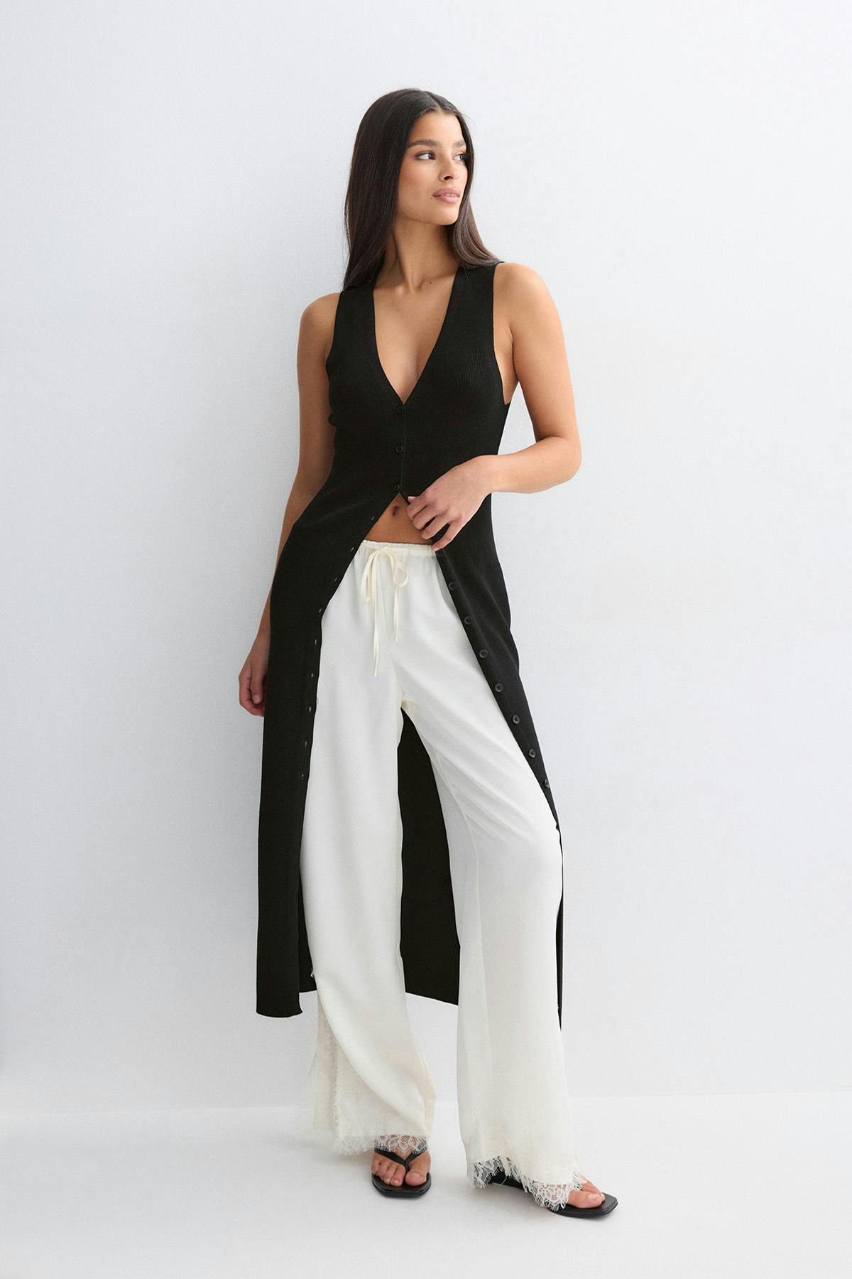 Knitted vest dress