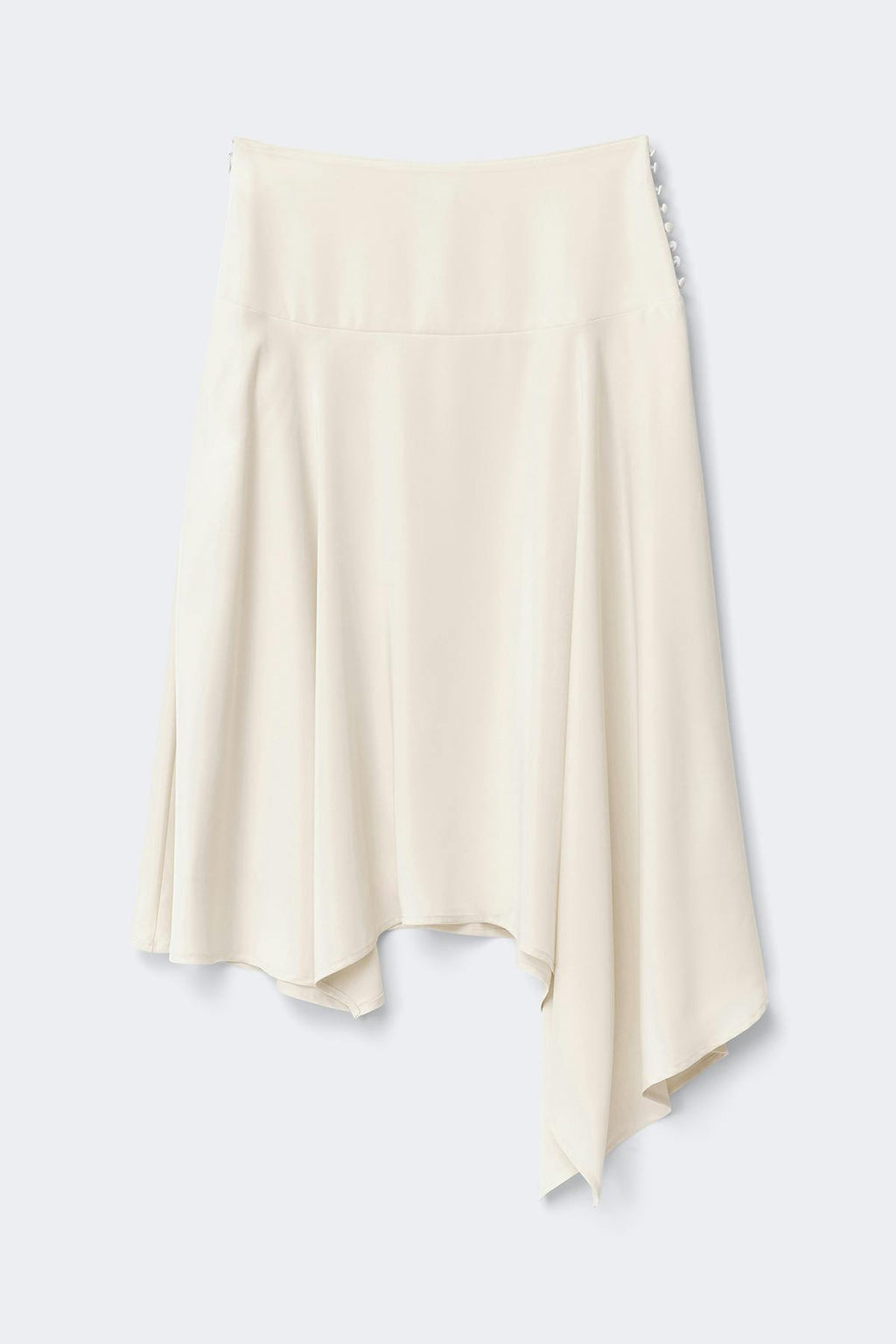 Satin asymmetric skirt
