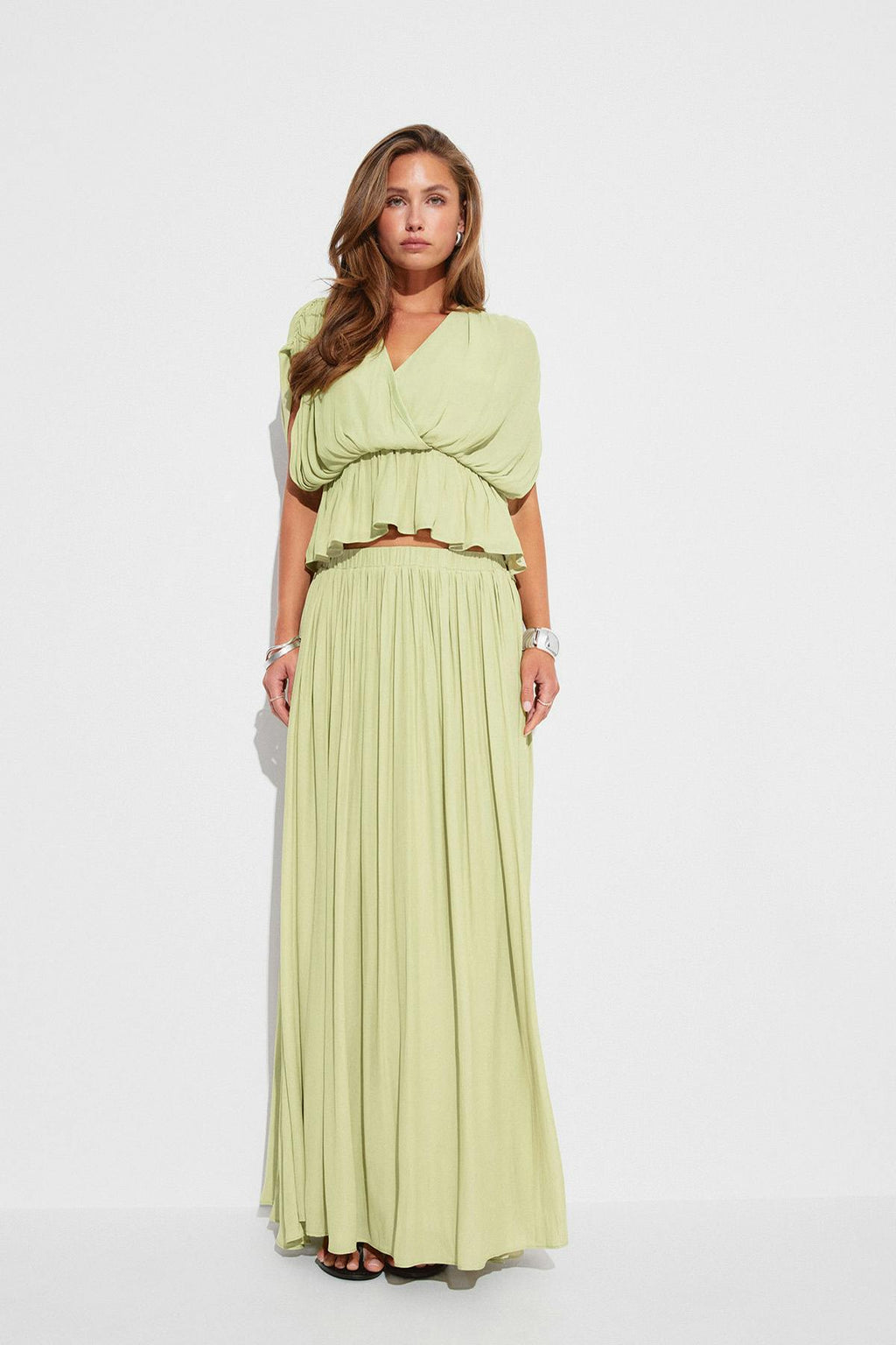 Wide maxi skirt