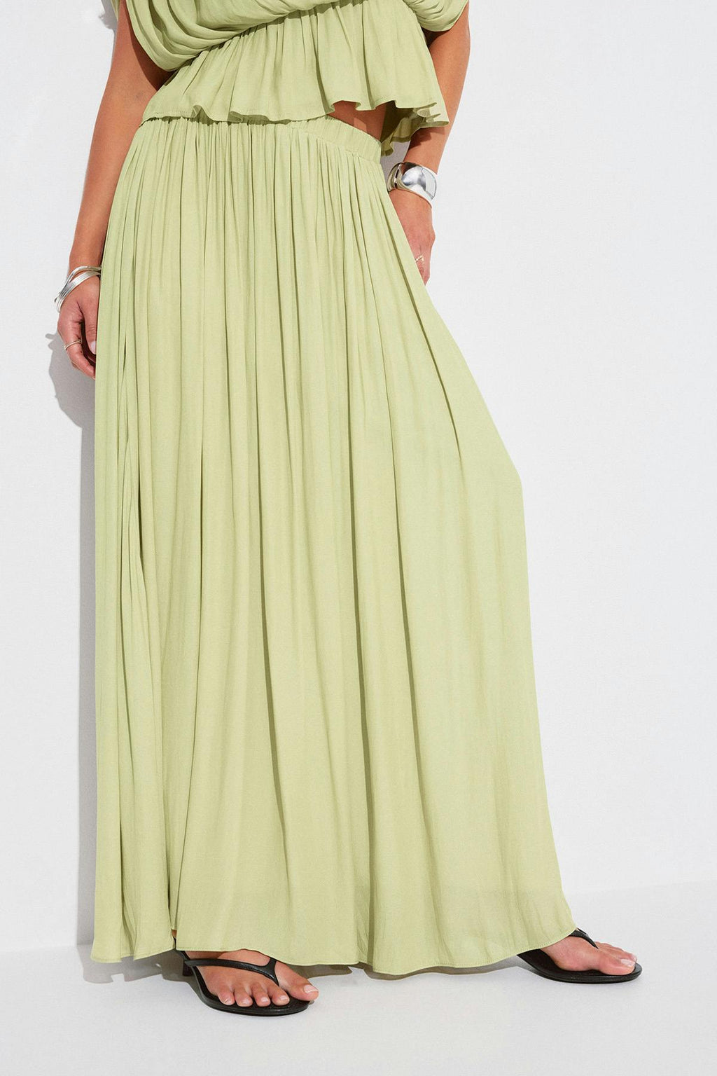 Wide maxi skirt