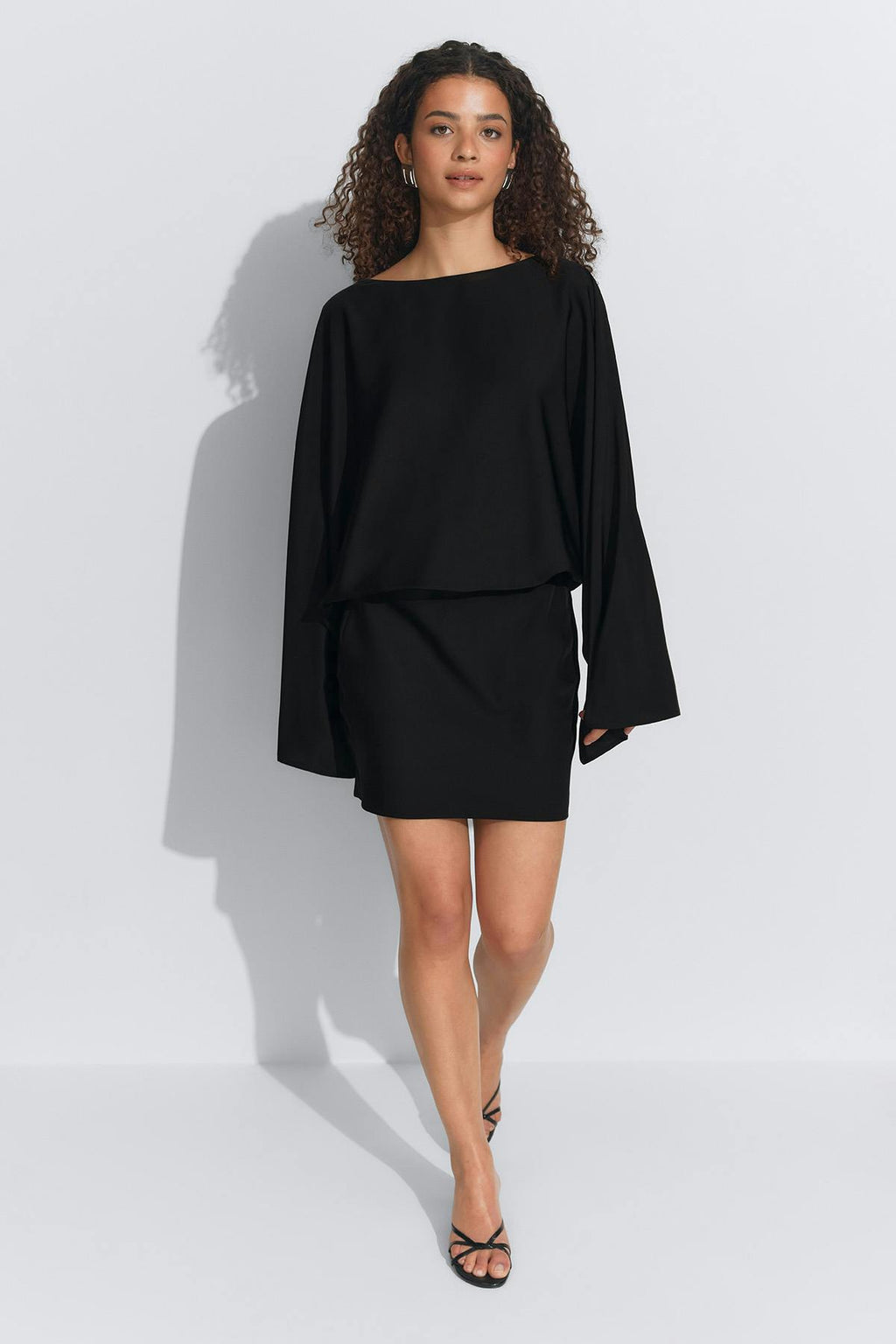 Draped back mini dress