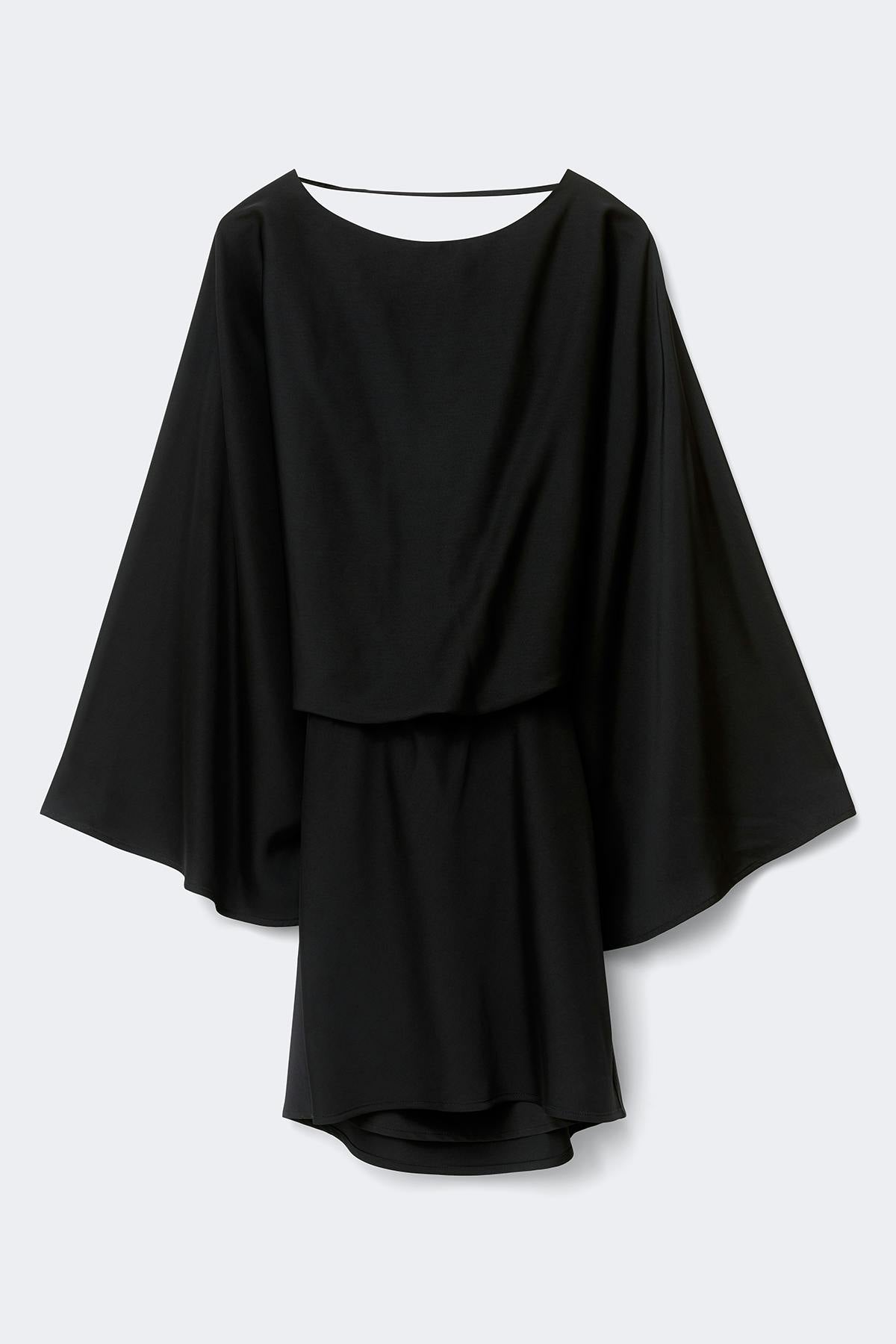 Draped back mini dress