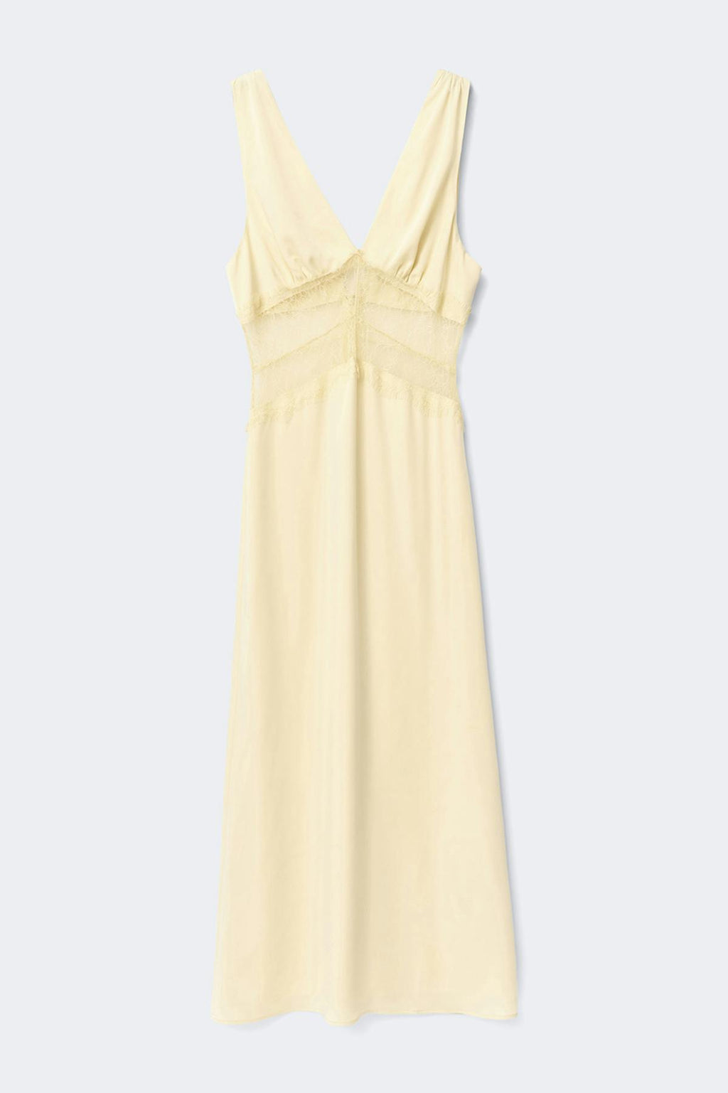 Satin lace maxi dress