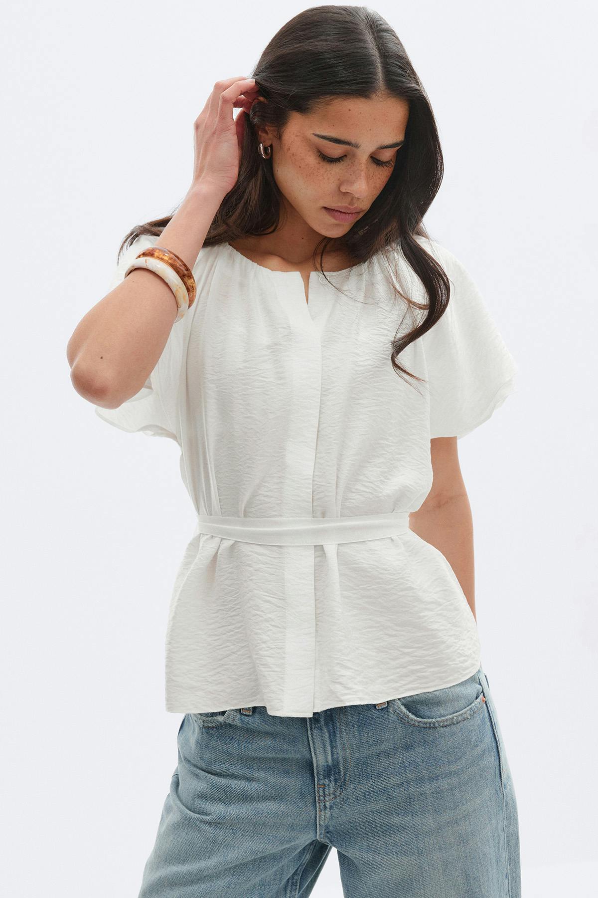 Tie back blouse