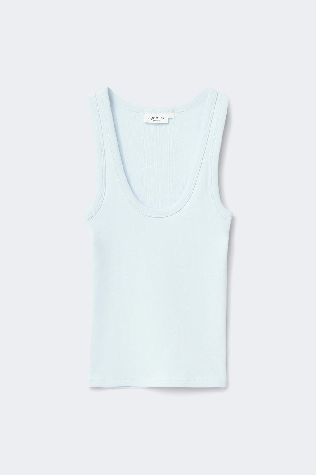 Super stretch scoop neck tank