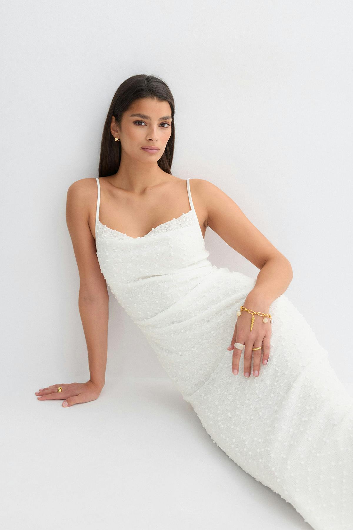 Textured slip dress
