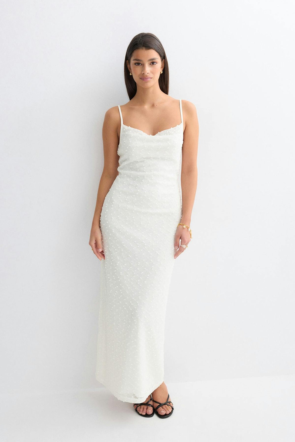 Textured slip dress