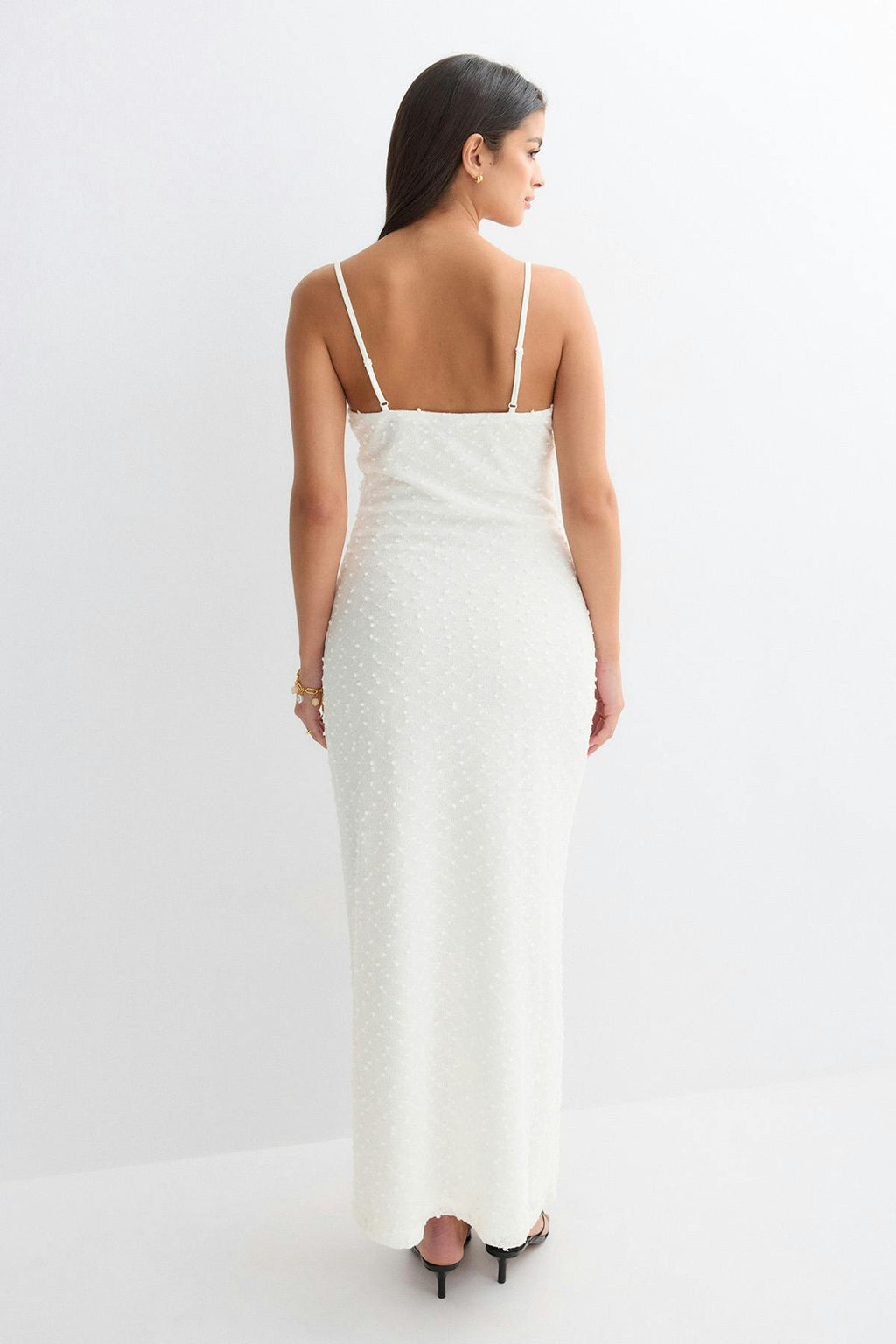Textured slip dress