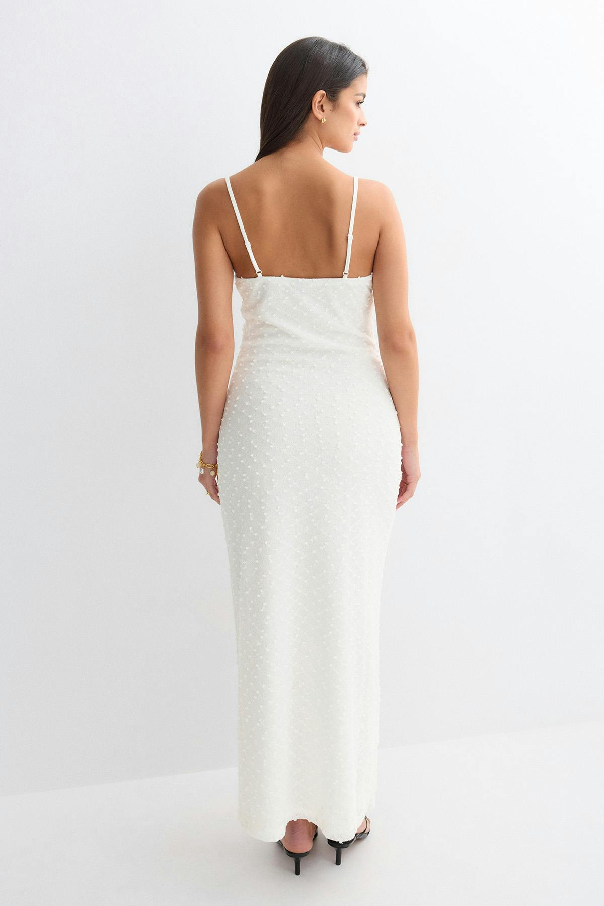 Textured slip dress