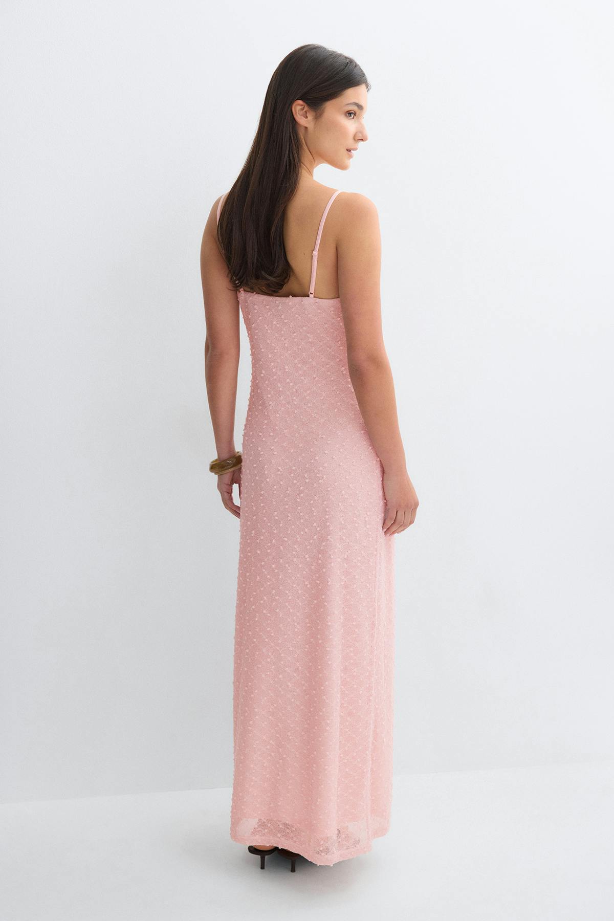 Textured slip dress