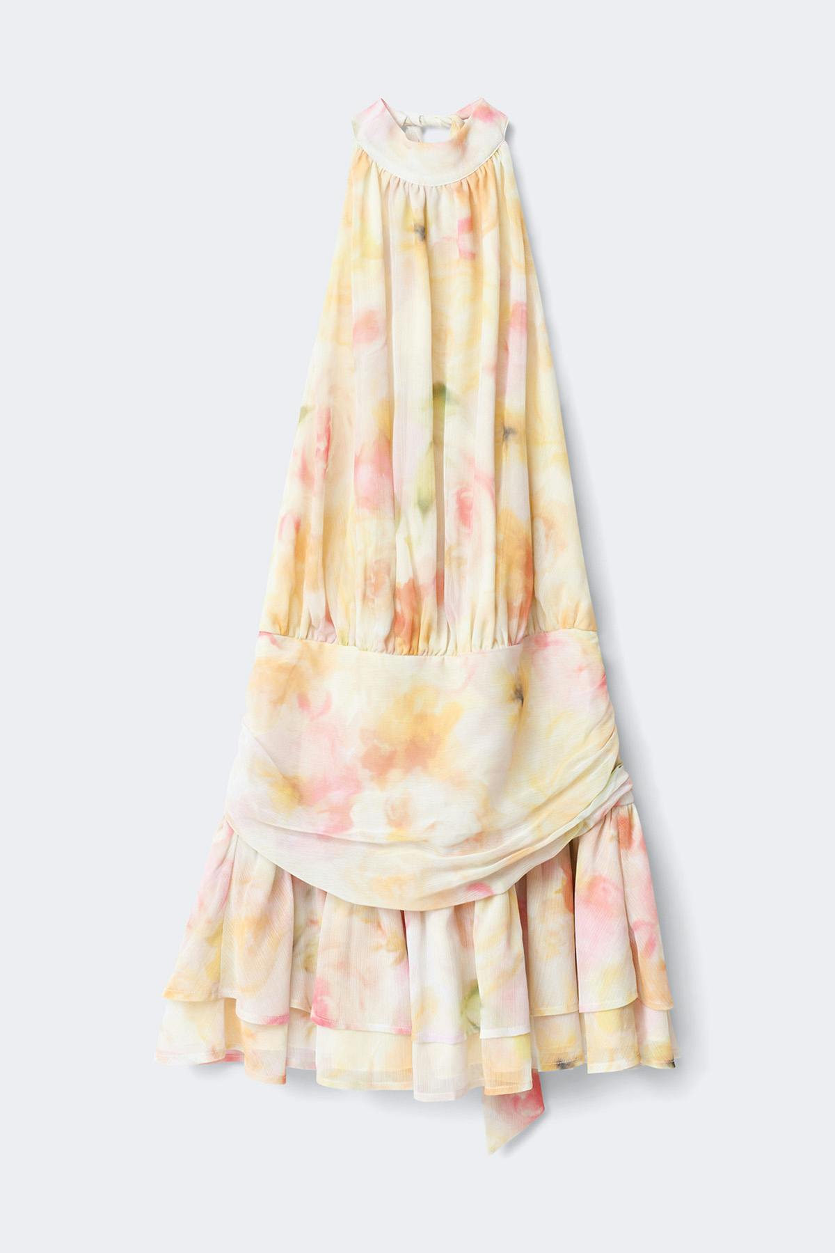 Halterneck mini dress