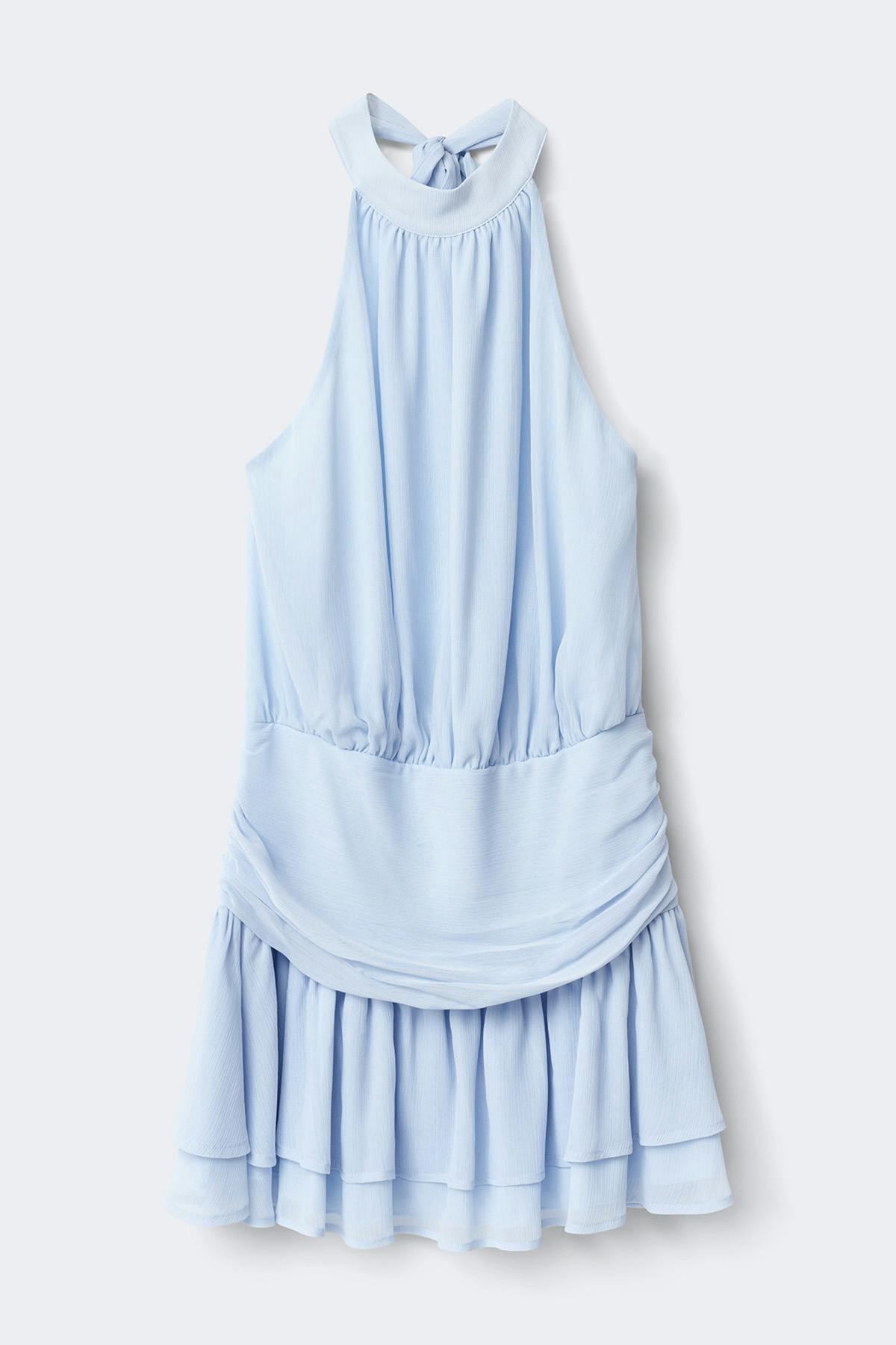 Halterneck mini dress
