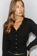 Knitted fitted cardigan