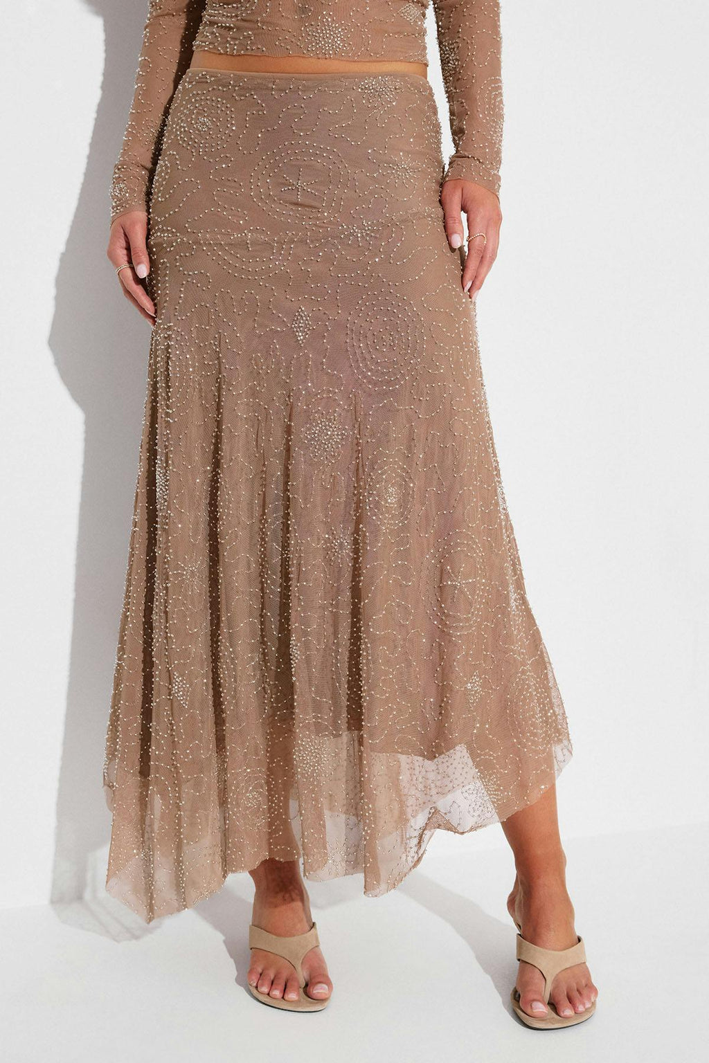 Sparkle midi skirt