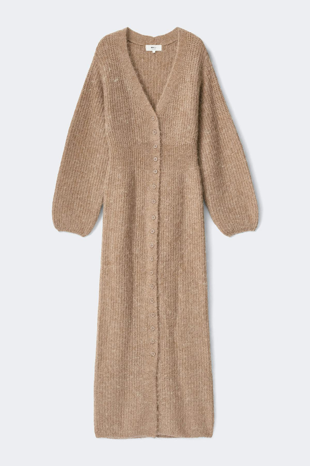 Long knitted cardigan