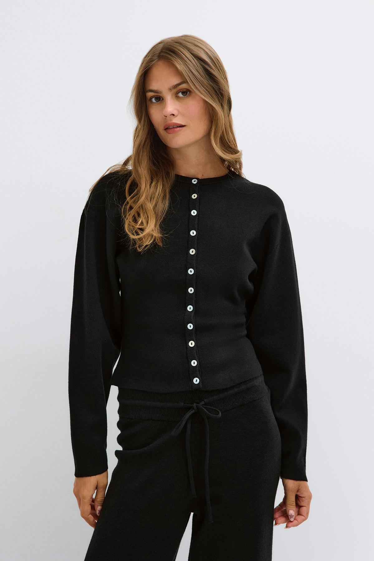 Knitted loungewear cardigan