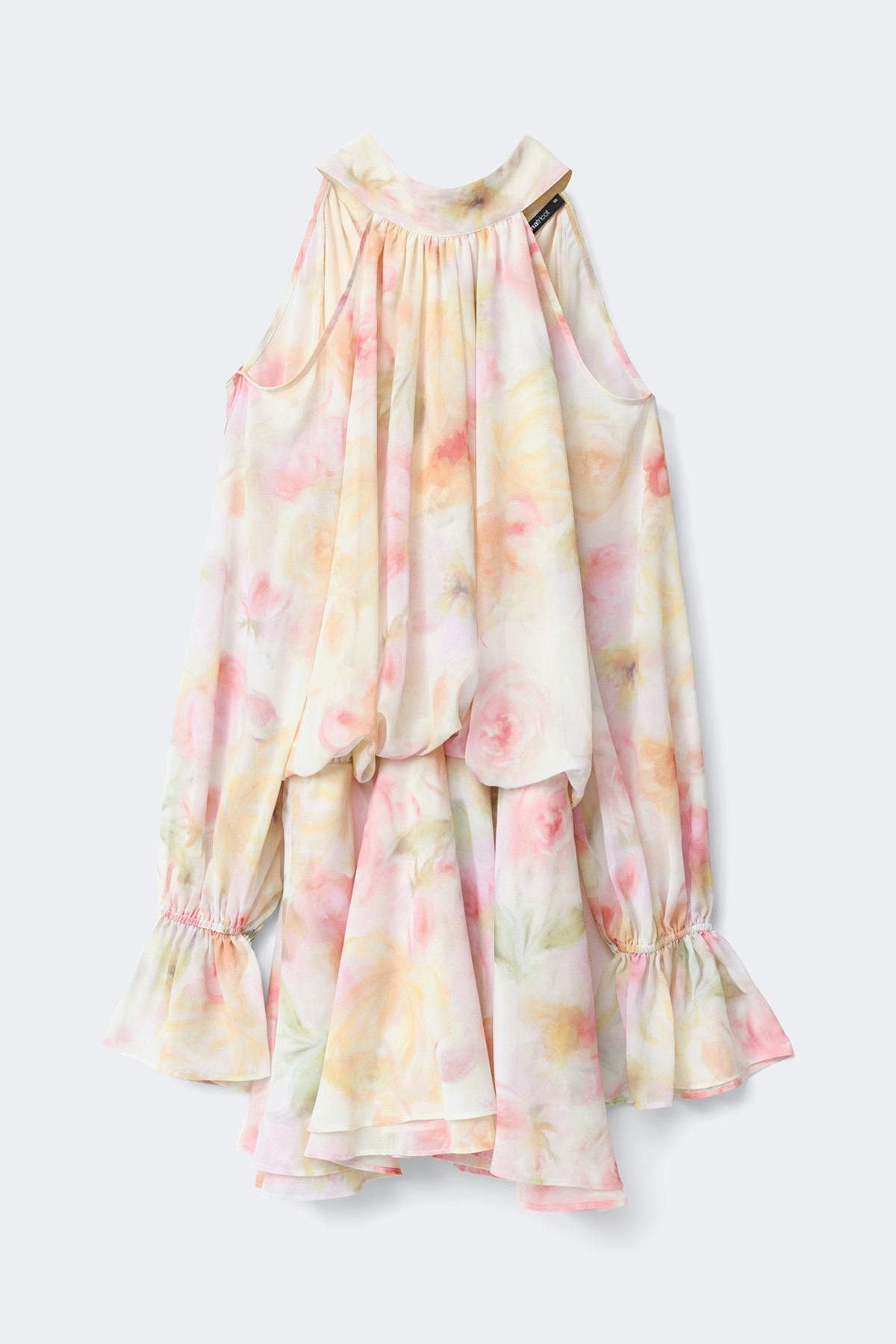 Boho chiffon mini dress